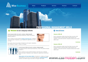 商務企業網站CSS模板16