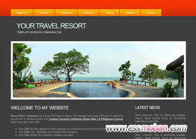 漂亮的旅游企業CSS模板