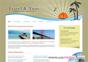 旅游旅行类网页模板