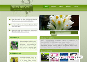 绿色鲜花网站模板
