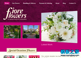 網上訂花花店企業網站模板