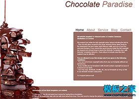 棕色大图巧克力食品网站模板