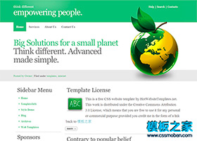綠色地球環保企業博客模板