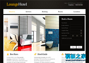 黑色精品漂亮的餐饮酒店网站模板