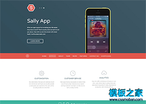 sally音乐app软件公司官网模板下载