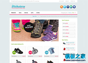 鞋子服裝品牌商城網頁模板
