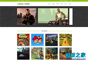 綠色安卓游戲發布中心門戶網站模板