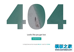 可愛有趣的404錯誤頁面html模板
