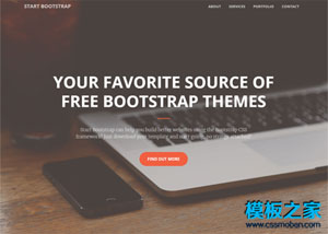 FREE bootstrap产品设计案例展示模板