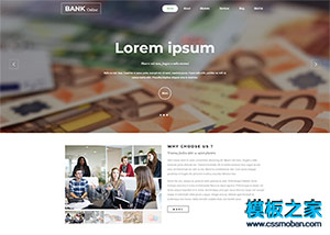 银行金融在线企业网站模板