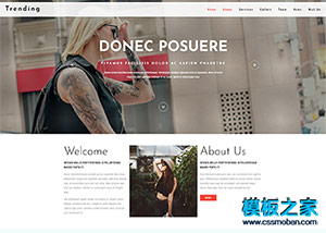 时装美容秀bootstrap单页企业网站模板
