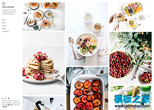 左栏极简设计美食摄影工作室html5模板