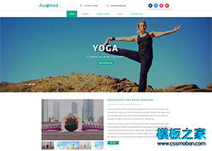 戶外減肥運動瑜伽課程網站模板