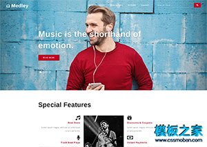 Music音乐乐队演出票务活动企业网站模板