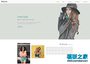 时尚Fashion服装模特展示网站模板