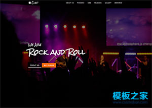 Rock搖滾音樂會響應式網站模板