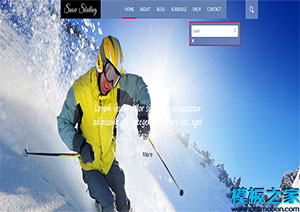 Lorem Ipsum藍色簡約體育類購物網頁模板