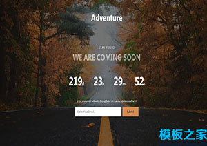 Adventure枫叶公路背景响应式小部件网站模板