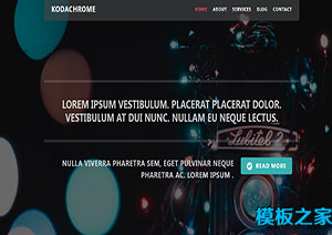 Kodachrom彩色灯光摄影响应式web网站模板