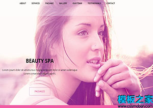 Spotlight大氣唯美水療美容網站首頁web模板