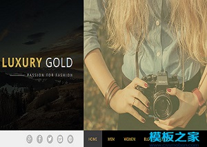 豪华金创意排版摄影行业产品业务介绍网站模板