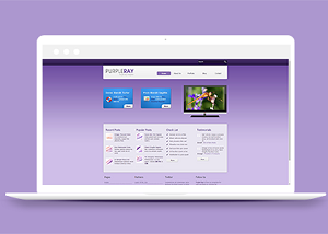 紫色主題風個人博客論壇網站模板