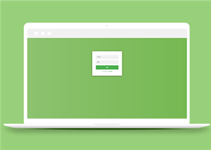 扁平綠色背景簡單清爽登錄注冊頁面模板