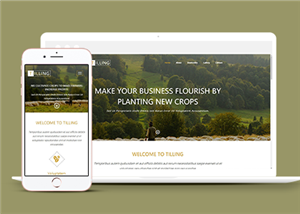 簡潔響應式圖文農業耕作企業網站模板