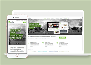 綠色創意設計類企業Bootstrap網站模板