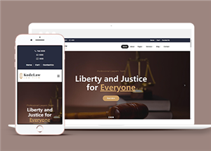 滑动下拉律师法律咨询网站HTML5网站模板