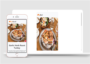 美食餐饮烤鸡沙拉饮食类HTML5网站模板
