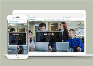 藍色CSS3動畫滑動商務展會企業網站模板