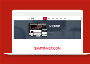 红色主题创意设计网络科技公司网站模板