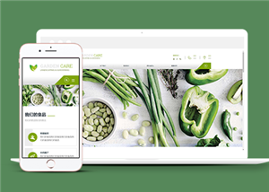 綠色清新布局有機水果蔬菜食品公司網站模板