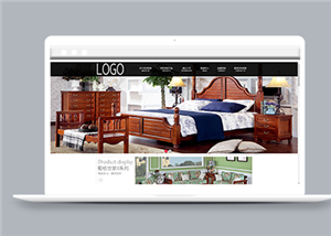 宽屏古典高端家具行业网站html模板