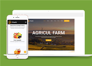 彩色大气有机食品农业种植网站模板