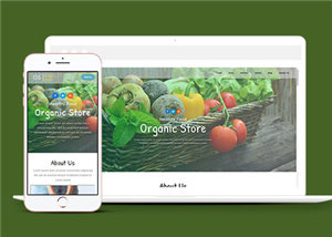绿色清爽水果生鲜电商公司网站模板