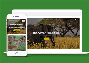 经典精品野生动物园官网企业网站模板