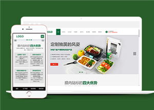 綠色自適應環保產品包裝設計公司網站模板