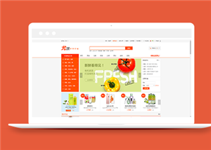 橙色网上购物零售商城html网站模板