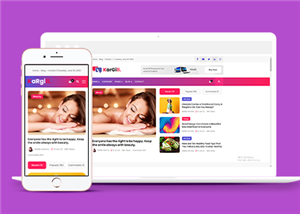 紫色渐变响应式时尚资讯博客网站CSS3模板