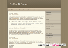 咖啡色調個人博客CSS模板