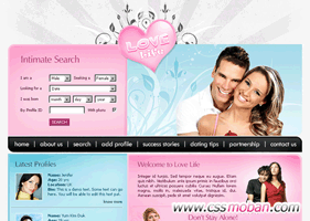 婚戀交友類型網頁CSS模板02