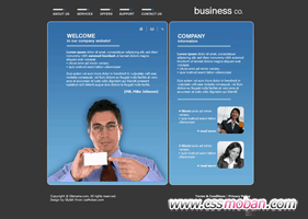 黑色的簡單企業網站CSS模板03