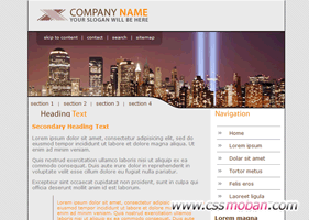 商务企业网站CSS模板09