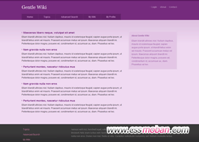 紫色簡潔的個人博客CSS模板