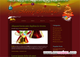圣诞博客CSS模板