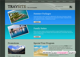 褐色旅游網站模板