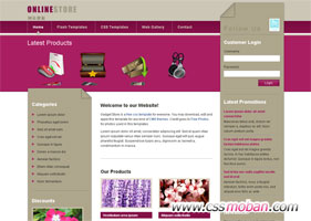 紫色網店CSS模板