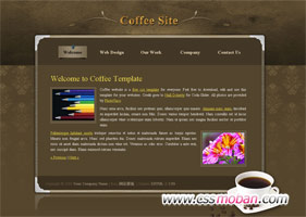 簡單的咖啡網站模板